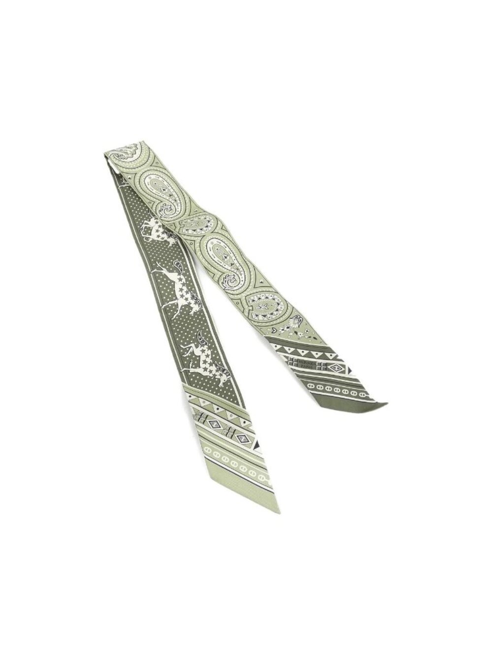 Hermes Sheval de Coeur Bandana Twilly Scarf